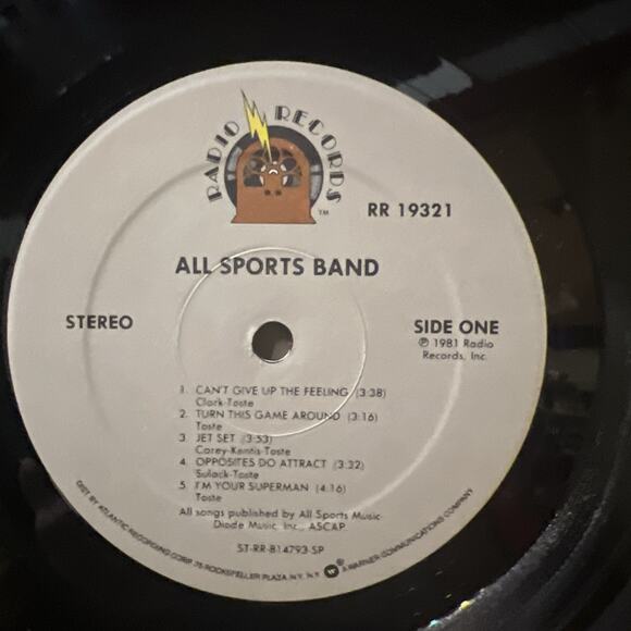 All Sports Band Radio Records RR 19321 VG+ PROMO 33rpm LP - Picture 3 of 8